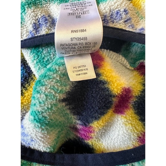 Patagonia Lightweight Synchilla Snap-T Fleece Pullover Timber Twist Aztec Size L - Picture 7 of 12